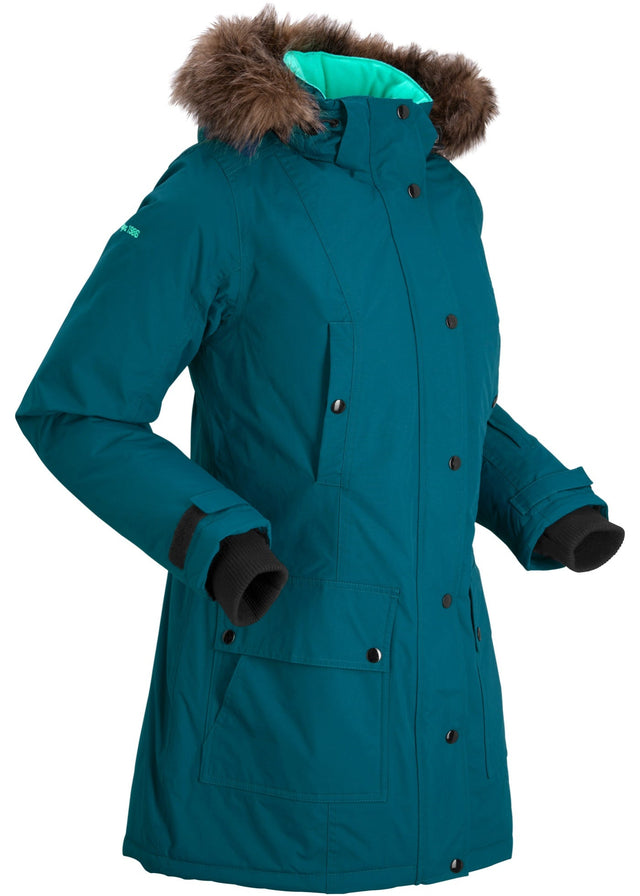 Vodoodbojna funkcijska outdoor dolga jakna s kapuco