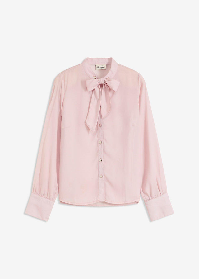Bluza iz šifona s snemljivo pentljo