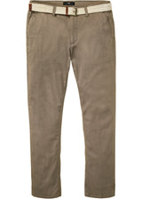 Klasične chino hlače z udobnim pasom v ravnem kroju in pas