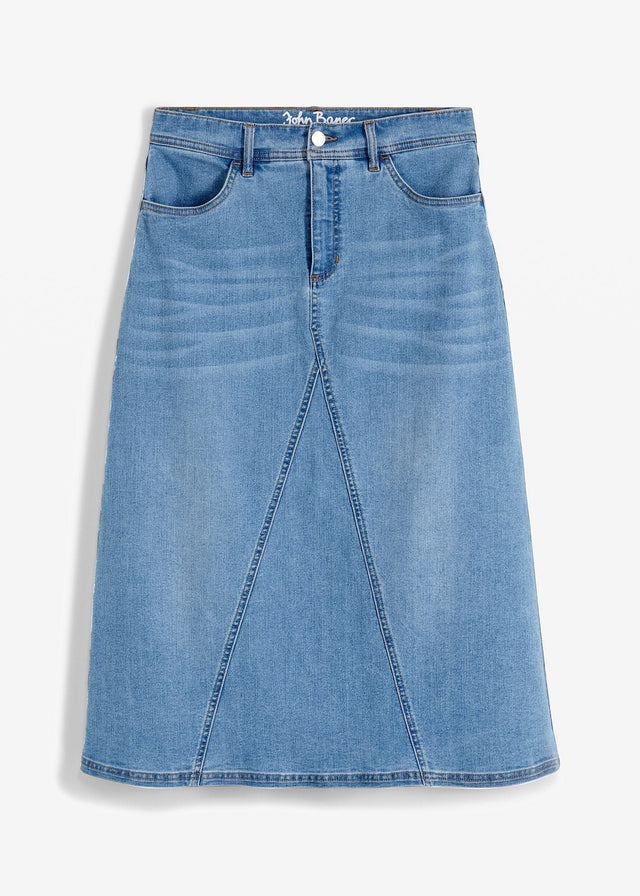 Stretch krilo iz jeansa z visokim pasom