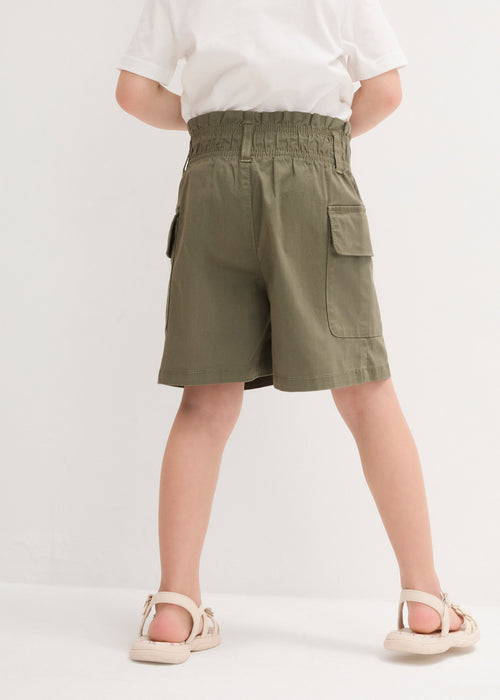 Dekliške kratke hlače s cargo žepi v klasičnem kroju