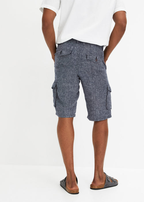 Bermuda hlače s cargo žepi iz platna