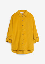 Bluza iz žameta s stranskimi razporki