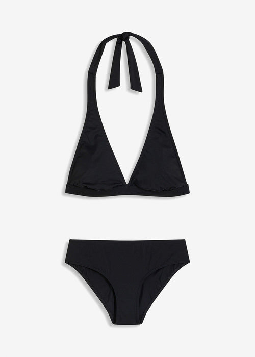 Dvodelne bikini kopalke z naramnicami na zatilju