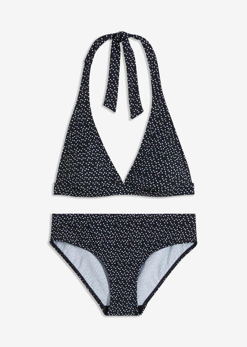 Dvodelne bikini kopalke z naramnicami na zatilju