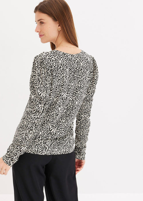 Bluza iz trikoja z naborki