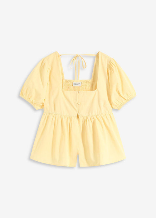 Bluza z balonastimi rokavi in gumbi