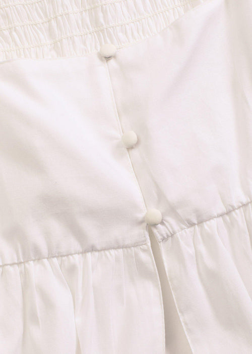 Bluza z balonastimi rokavi in gumbi