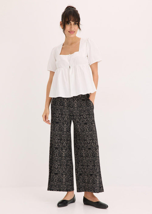 Bluza z balonastimi rokavi in gumbi