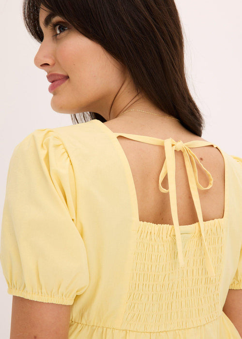 Bluza z balonastimi rokavi in gumbi
