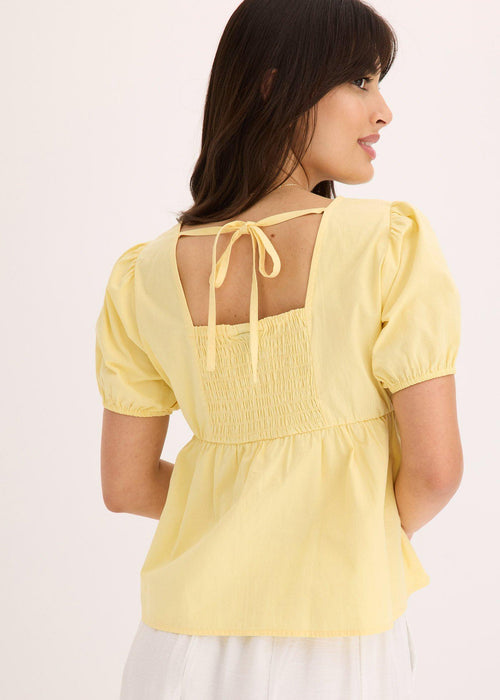 Bluza z balonastimi rokavi in gumbi