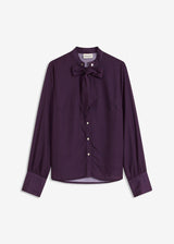 Bluza iz šifona s snemljivo pentljo